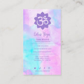 Moderne Stropdas-kleurstof Waterverf Yoga Studio I Visitekaartje (Achterkant)