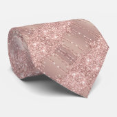 Moderne Stropdas met Roos Gold Blush Glitter Drive (Opgerold)