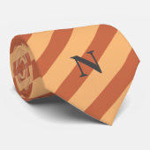 moderne stropdas van terracotta strees monogram (Opgerold)