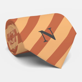 moderne stropdas van terracotta strees monogram