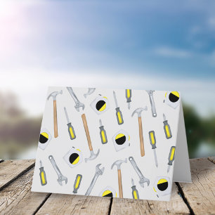 Moderne Stropdas voor het patroon van gereedschapp Feestdagen Kaart