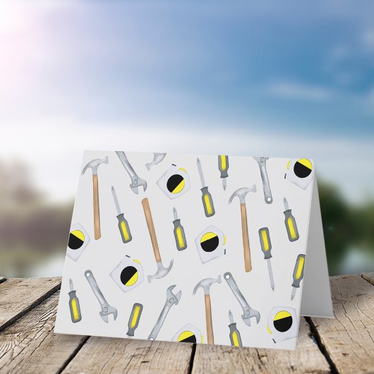 Moderne Stropdas voor het patroon van gereedschapp Feestdagen Kaart