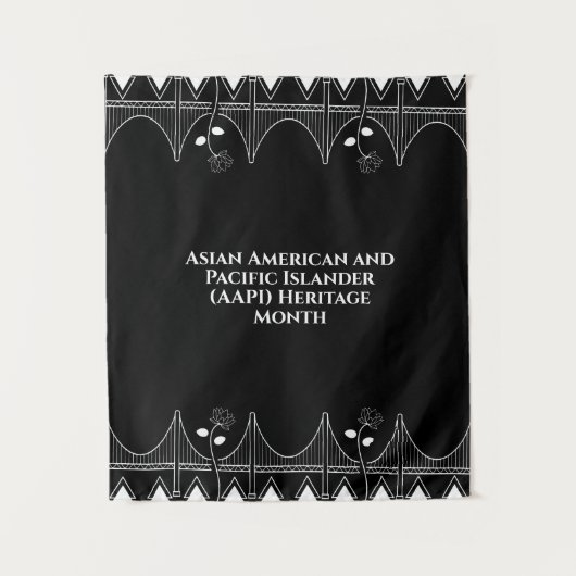 Moderne structurele AAPI-erfgoedtafelloper Wandkleed (Voorkant)