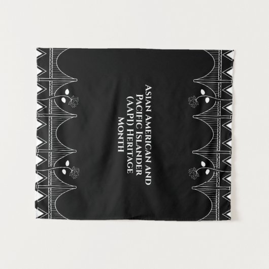 Moderne structurele AAPI-erfgoedtafelloper Wandkleed (Voorkant (horizontaal))