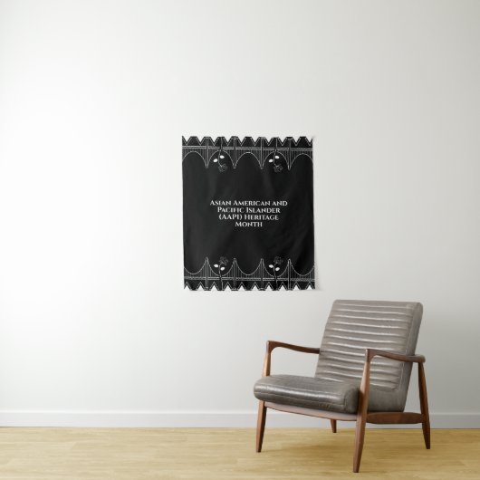 Moderne structurele AAPI-erfgoedtafelloper Wandkleed (In situ)