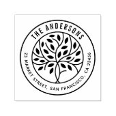 Moderne structuur | Aangepast familienaam en retou Zelfinktende Stempel (Design)