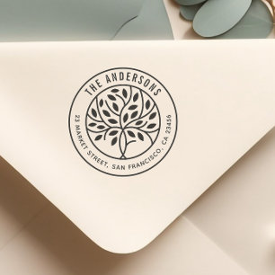 Moderne structuur   Aangepast familienaam en retou Zelfinktende Stempel