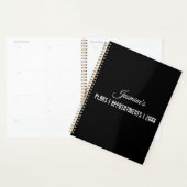 Moderne Student Zwart Wit Jaar Naam Organizer  (Display)