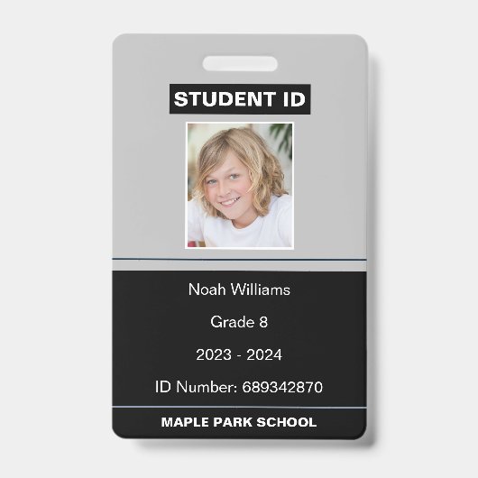 Moderne studentenkaart voor fotoscchool  badge (Voorzijde)