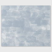 Moderne Stusty Blue Waterverf Brush Strokes Cadeaupapier (Vlak)