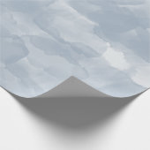 Moderne Stusty Blue Waterverf Brush Strokes Cadeaupapier (Hoek)