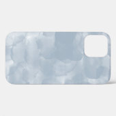 Moderne Stusty Blue Waterverf Brush Strokes Case-Mate iPhone Case (Achterkant (horizontaal))
