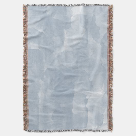 Moderne Stusty Blue Waterverf Brush Strokes Deken (Voorkant Verticaal)