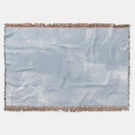 Moderne Stusty Blue Waterverf Brush Strokes Deken