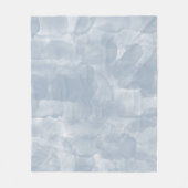Moderne Stusty Blue Waterverf Brush Strokes Fleece Deken (Voorkant)