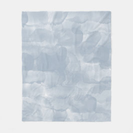 Moderne Stusty Blue Waterverf Brush Strokes Fleece Deken