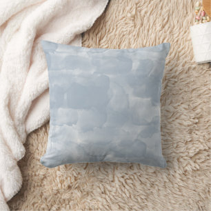 Moderne Stusty Blue Waterverf Brush Strokes Kussen