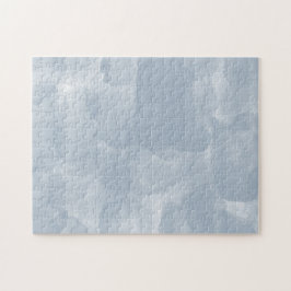 Moderne Stusty Blue Waterverf Brush Strokes Legpuzzel
