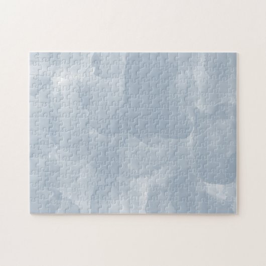 Moderne Stusty Blue Waterverf Brush Strokes Legpuzzel (Horizontaal)