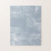 Moderne Stusty Blue Waterverf Brush Strokes Legpuzzel (Verticaal)