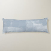 Moderne Stusty Blue Waterverf Brush Strokes Lichaamskussen (Achterkant)