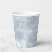 Moderne Stusty Blue Waterverf Brush Strokes Papieren Bekers (Rechts)