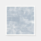 Moderne Stusty Blue Waterverf Brush Strokes Servet (Voorkant)
