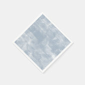Moderne Stusty Blue Waterverf Brush Strokes Servet (Hoek)