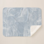 Moderne Stusty Blue Waterverf Brush Strokes Sherpa Deken (Voorkant (horizontaal))