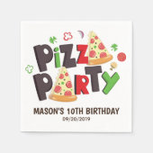 Moderne Style Pizza Party Servet (Voorkant)