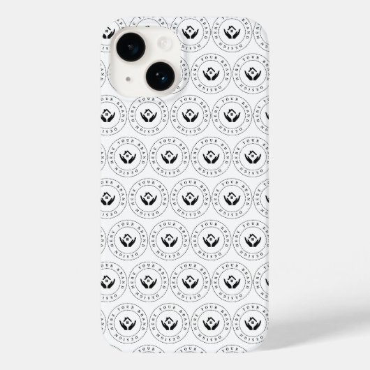 Moderne stylist bewerkbare logo Case-Mate iPhone case (Achterkant)