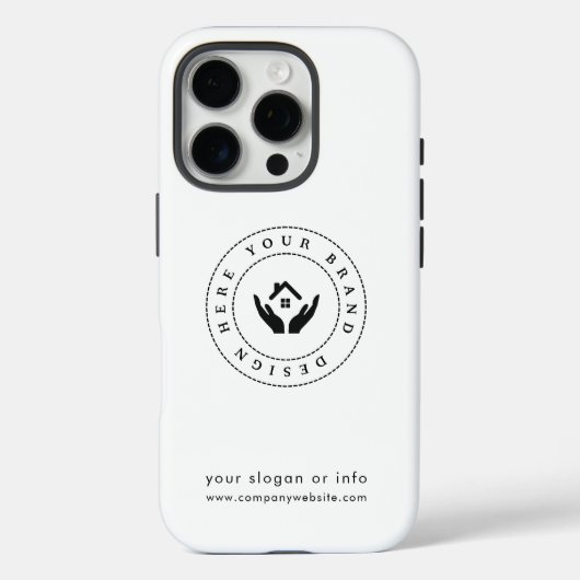 Moderne stylist bewerkbare logo en tekst Case-Mate iPhone case (Achterkant)