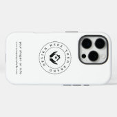 Moderne stylist bewerkbare logo en tekst Case-Mate iPhone case (Achterkant (horizontaal))