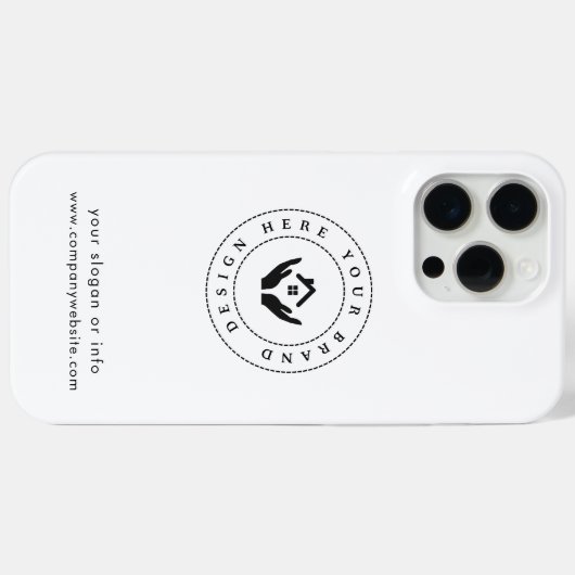 Moderne stylist bewerkbare logo en tekst Case-Mate iPhone case (Achterkant (horizontaal))