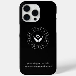 Moderne stylist bewerkbare logo en tekst iPhone 15 pro max hoesje