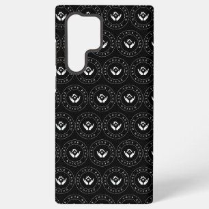 Moderne stylist bewerkbare logo en tekst samsung galaxy hoesje
