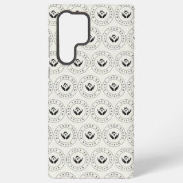 Moderne stylist bewerkbare logo en tekst samsung galaxy hoesje