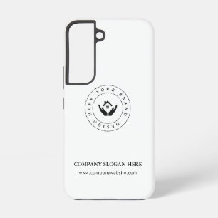 Moderne stylist bewerkbare logo en tekst samsung galaxy hoesje