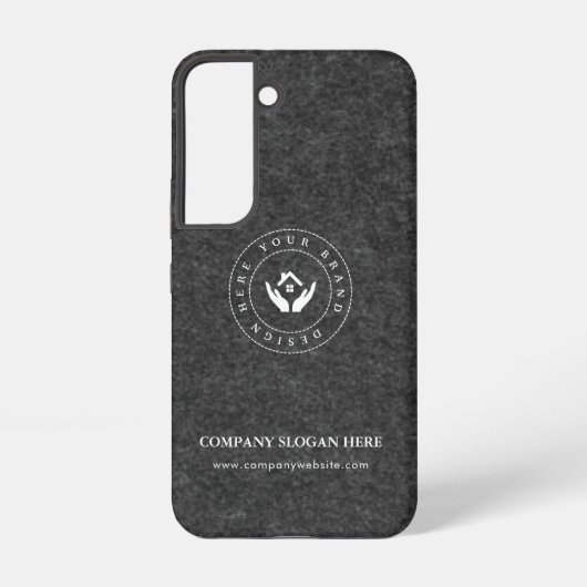 Moderne stylist bewerkbare logo en tekst samsung galaxy hoesje (Achterkant)