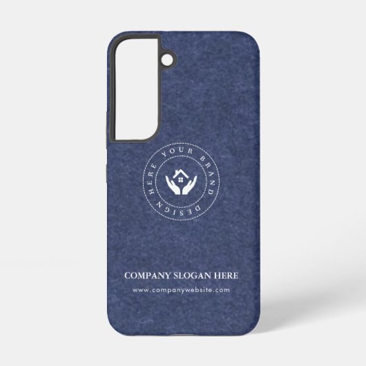 Moderne stylist bewerkbare logo en tekst samsung galaxy hoesje (Achterkant)