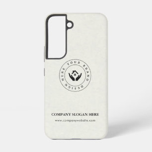 Moderne stylist bewerkbare logo en tekst samsung galaxy hoesje