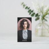 Moderne stylist foto sociale media met QR-code Visitekaartje (Staand voorkant)