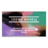 Moderne Stylist Kunst Magnetisch Visitekaartje (Voorkant)