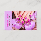 Moderne Stylist Manicurist Nail Artist Nail Salon Visitekaartje (Voorkant)