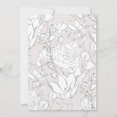 Moderne subtiele bloesemblush bewaar de datum Kaar Save The Date (Achterkant)