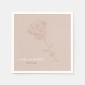 Moderne subtiele blush roze bruiloft servet (Voorkant)