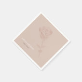 Moderne subtiele blush roze bruiloft servet (Hoek)