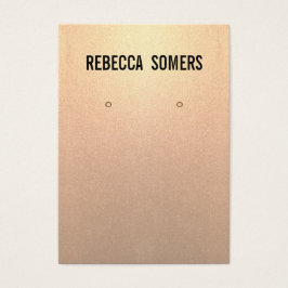 Moderne, subtiele Roos Gold Earring-kaart Visitekaartjes