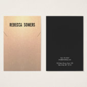 Moderne, subtiele Roos Gold Ketting-kaart Visitekaartje (Voorkant /achterkant)