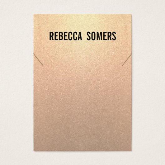 Moderne, subtiele Roos Gold Ketting-kaart Visitekaartje (Voorkant)